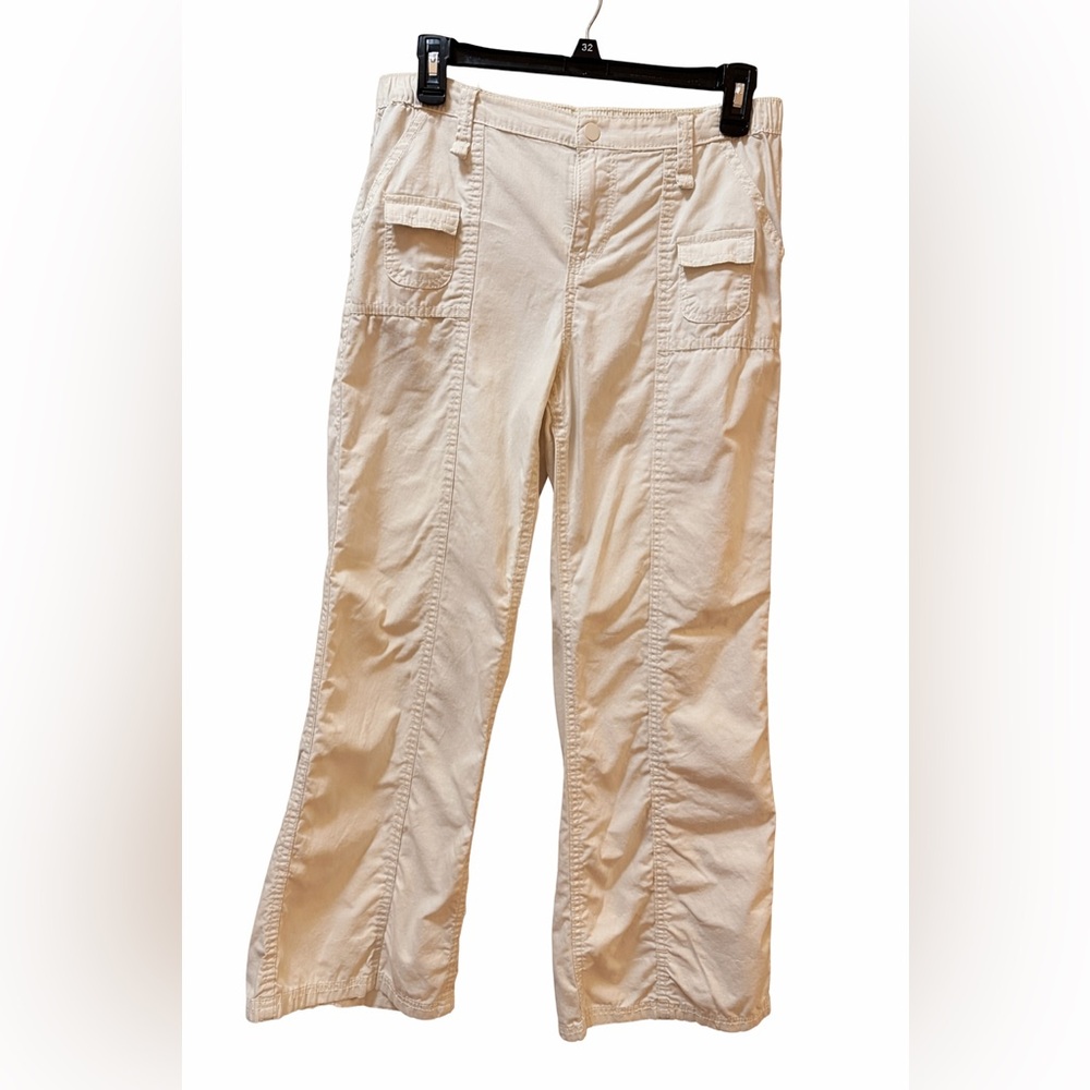 H&M Cream Straight-Leg Cargo Pants